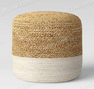 Taburete Otomano de Bambú Tejido a Mano de Alta Calidad, Diseño Artesanal Tradicional, Ahorra Espacio, Ideal para Sala de Estar o Parque - Product Image 4