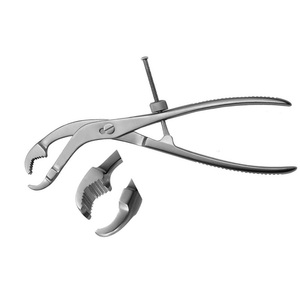 Pinces à os en acier inoxydable à mâchoires étroites, robustes, réutilisables, instrument chirurgical pour la réduction osseuse et les interventions orthopédiques - Product Image 1