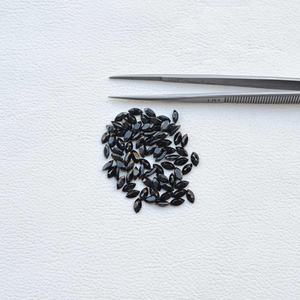 Piedra Preciosa Suelta de Ónice Negro Natural de 3.5x7mm, Forma Marquesa Facetada, Compre en Línea Ahora, Joyería de Moda de Proveedor - Product Image 3