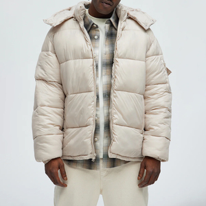 Men Puffer <b>Jacket</b> Lightweight Casual Winter Coat Quilted Padding Warm Comfortable Insulated Outerwear For Daily Activities OEM - Product Image 1