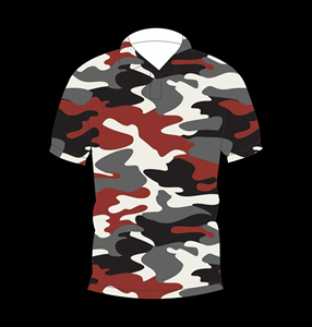 Men's Red Black Grey <b>Camouflage</b> Polo <b>Shirt</b> Short Sleeve Casual Printed Golf T <b>Shirt</b> - Product Image 1