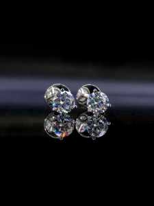 Pendientes de Diamantes Cultivados en Laboratorio de 1CT y 2CT, Oro Sólido de 14K, Joyería Clásica para Novias, Proveedor Mayorista, Certificado IGI - Product Image 1
