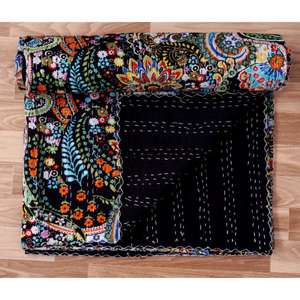 Ensemble de couette artisanal imprimé 100 % coton, luxe personnalisé, traditionnel Kantha, vintage, toutes saisons, respirant, pour hôtel, couleur au choix - Product Image 4