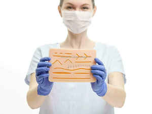 Tampon de suture pour la peau Modèle de formation en silicone de qualité alimentaire pour les étudiants et la pratique chirurgicale Marque privée OEM certifiée CE disponible - Product Image 5