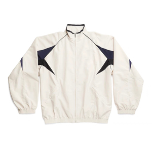 Unisex Casual Sporty 2 Piece Windbreaker <b>Set</b> Full Length Solid Color Blocked <b>Waterproof</b> 100% Cotton Track Suit - Product Image 4