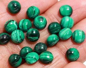 Malachite verte naturelle riche, cabochon rond, pierre précieuse certifiée de haute qualité pour la fabrication de bijoux artistiques, pierres brutes de 6 mm - Product Image 6
