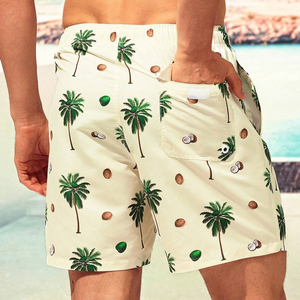 Wholesale Customized <b>Men's</b> Casual Board Shorts Swim <b>Trunk</b> Plus Eco-Friendly Stretch Breathable Polyester Heat-Transfer Printed - Product Image 4