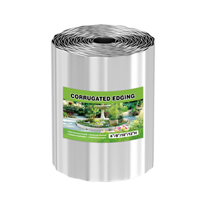 12"*50' Silver Cold Rolled Sheet Steel Landscape Edging Metal Border for Landscaping Lawn Yard Garden - Product Image 1