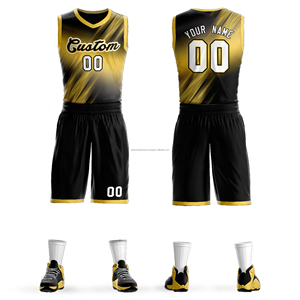 Uniforme de entrenamiento de baloncesto reversible para jóvenes Conjuntos de pantalones cortos de dos caras de nuevo estilo con técnica de sublimación - Product Image 1