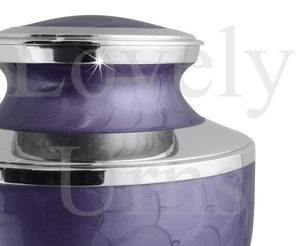 Urne funéraire en aluminium violet foncé, conteneur pour cendres, souvenir funéraire, durable, élégant, qualité supérieure, souvenir commémoratif - Product Image 2
