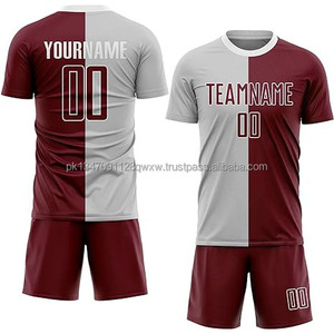 Impression personnalisée de t-shirts de football pour hommes, votre propre logo, impression numérique, dernier design, maillot de football, couleur dégradée, 100% vêtements de football - Product Image 2