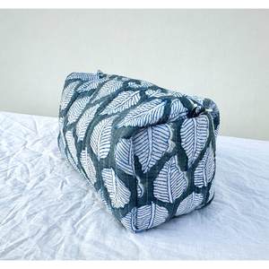 Bolsas de Cosméticos de Algodón con Estampado a Mano, Ligeras, para Viaje, Neceseres de Aseo, para Uso en Exteriores, Precio Mayorista de la India - Product Image 4