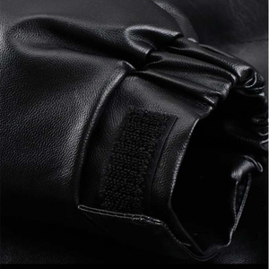 เสื้อแจ็คเก็ตหนัง PU ทรงพองสไตล์แฟชั่นสำหรับผู้หญิง - Product Image 3