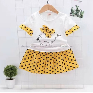 Conjunto de Ropa para Niñas de 4 a 10 Años, Vestido de Verano con Falda Personalizada, Volantes de Algodón, Mini Vestido de Moda con Puntos, 2 Piezas - Product Image 4