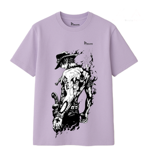 Camiseta de Manga Corta con Estampado de Animales y Bordado, Cuello Redondo, 100% Algodón, Estilo Casual, Nueva Colección Primavera-Verano - Product Image 1