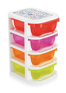 Stackable Plastic <b>Storage</b> <b>Drawers</b> Rectangle Four Layers PP Material for Kitchen Food Container Minimalist Design - Product Image 4