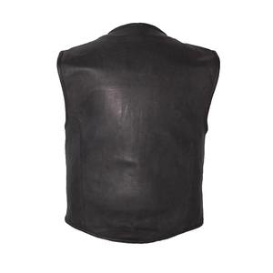 Chaleco de Cuero Genuino para Hombre, Chaleco de Motociclista de Piel de Vacuno de Primera Calidad, Logotipo Personalizado, Proveedor de Fábrica al por Mayor OEM - Product Image 6