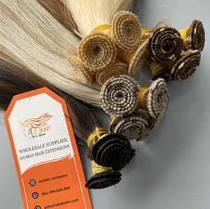 Trame nouée à la main super doublement étirée expédition rapide via UPS DHL FedEx prix de gros pour les extensions de cheveux humains colorés - Product Image 2