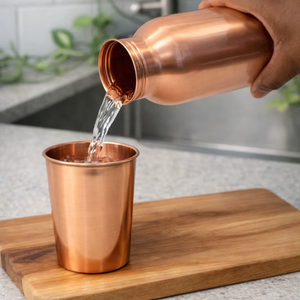 Antique Hammered <b>copper</b> water <b>bottle</b> 1 litre leak proof 100 percent pure <b>copper</b> <b>drinking</b> <b>bottle</b> hammered <b>copper</b> water <b>bottle</b> - Product Image 6