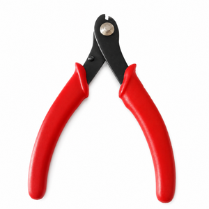 MANAN INSTRUMENTS Pince coupante latérale en acier inoxydable à poignée rouge pour la fabrication artisanale de bijoux - Product Image 1