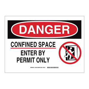 Señal de Prohibido Entrar en Espacios Confinados Brady, para Montar en Pared, Uso en Interiores/Exteriores, Seguridad - Product Image 2
