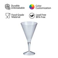 [Holar] Taiwán hizo 7 "alto ámbar claro plástico vino Martini copas para bares restaurantes hoteles hogar comedor
