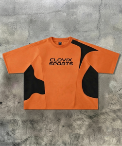T-shirt personnalisé imprimé DTF, 320 GSM, coupe ample, vêtements streetwear, fabrication CLOVIX SPORTS - Product Image 1