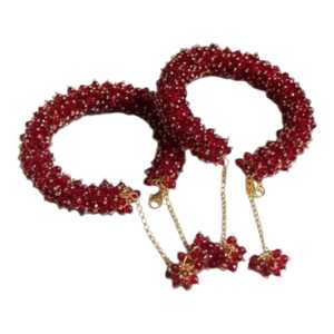 New Style Floral Beaded <b>Bracelets</b> Red <b>Crystal</b> Rhinestone Gold Plated <b>Women's</b> Wedding Bridal Party Wear Fashion Bangle 2026 - Product Image 1