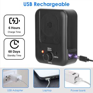 Dispositivo Antiabbaio a Ultrasuoni per Interni/Esterni, 3 Livelli di Frequenza, Rilevamento Sonico fino a 8 Metri, Dissuasore Acustico Massimo a 3 Ultrasuoni - Product Image 4