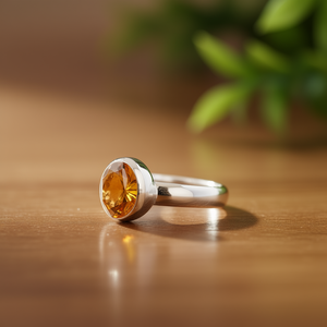 แหวนซิทริน 3.4 กรัม เครื่องประดับที่หรูหราและมีสไตล์ - Product Image 3