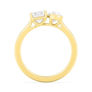 Anillo de Compromiso de Lujo en Oro Rosa de 10K con Diamantes Cultivados en Laboratorio de 4.00 CTW con Corte de Pera y Esmeralda para Mujer - Product Image 6