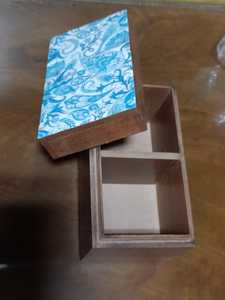 Oriental Carved Wood Eco-Friendly Jewelry Storage <b>Box</b> Rectangular Design for Living Room Standing Single Tier Decorative - Product Image 2
