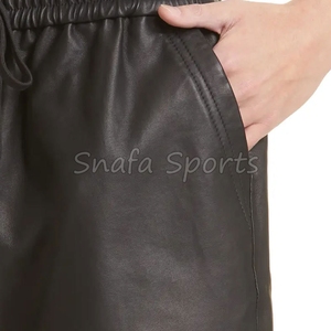 กางเกงขาสั้นหนังผู้ชายสีพื้นแบบใหม่ คุณภาพสูง ผลิตจากหนังแท้ พรีเมียม ขายดี แห้งเร็ว - Product Image 5