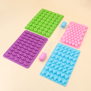 6 adet yapışmaz silikon şeker Molde sakızlı ayı dinozor Donut kalp 2 damlalıklar kalıpları süslemeleri için mükemmel Bakeware Set - Product Image 5