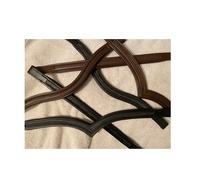 Bandeau à sourcils rembourré en cuir à canal vide-Bandeau à sourcils en cuir à canal de 8mm pour bride de cheval - Product Image 2