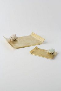 Luxury Gold Brass Rectangular Tray with Crystal Accents Scalloped Edge Decorative Serving Platter <b>Vanity</b> Jewelry Home Display - Product Image 4