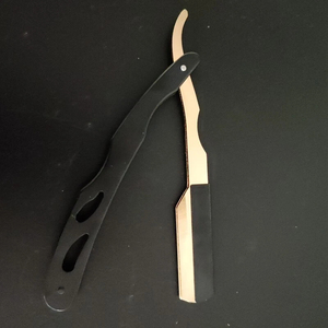 Rasoir de barbier professionnel en métal, rasoir de sécurité à lame unique pour hommes, rasoirs droits pour le rasage du visage, avec logo personnalisé - Product Image 3