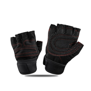 Unisex Half Finger Breathable Leather <b>Sport</b> <b>Gloves</b> for Gym Weight Lifting Fitness Support and Protection - Product Image 3