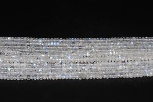 Perles de rondelle à facettes en pierre de lune arc-en-ciel 4.75-5mm 13 pouces perles arc-en-ciel flashy perles en gros - Product Image 2