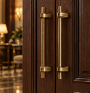 Tirador de Puerta Cuadrado Moderno con Acabado Dorado, Tirador Largo y Recto para Muebles - Product Image 2