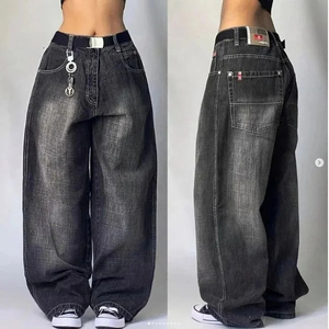 Pantalones Vaqueros Anchos Personalizados para Mujer, Vaqueros Casuales Holgados al por Mayor, Vaqueros Holgados en Venta - Product Image 2