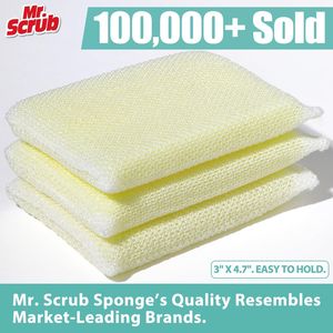 All-Purpose Premium Non-Scratch Sponges 12 Pads Kitchen <b>Scrubbers</b> <b>for</b> Washing and Cleaning Dishes <b>Bathtub</b> Scouring Pads - Product Image 2