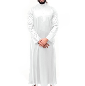 Thobes Árabes Modernos Estilo Kuwaití para Hombre, MOQ Bajo, Ropa Islámica de Primera Calidad, Thobes Casuales de Poliéster y Algodón - Product Image 2