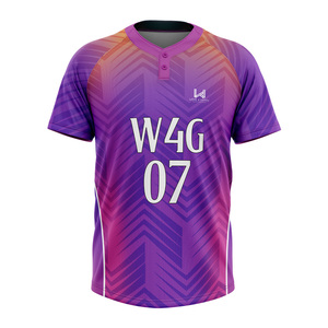 Custom Unisex High Quality Sublimation Printed College Baseball Jersey 100% Polyester Breathable Anti Bacterial Plus Size Shirt - Product Image 5