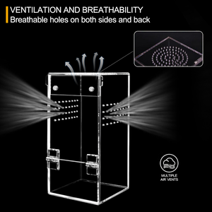 Enclos à insectes avec logo et dimensions personnalisables, design empilable et ventilation optimisée pour les magasins commerciaux de reptiles et d'insectes (tarantules) - Product Image 5