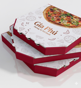 Custom <b>Printed</b> Eco-Friendly Recyclable Disposable Kraft Corrugated Pizza Box <b>Packaging</b> Laminated Carton <b>Design</b> for Food Delivery - Product Image 4
