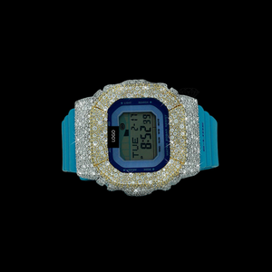 Reloj Digital de Lujo con Diamantes Moissanite VVS, Resistente a Impactos, Caja Plateada, Unisex, Regalo de Boda o Compromiso - Product Image 4