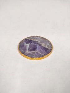 Posavasos de Ágata de Diseño Elegante, Estilo Vintage, Ecológicos, Juego de 6 Piezas, Acabado Pulido y Plateado, Vajilla para Hogar, Restaurante, Hotel - Product Image 3