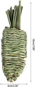 ของเล่นหญ้าข้าวโพดทำมือสำหรับสัตว์เลี้ยงขนาดเล็ก อุปกรณ์เสริมสำหรับเคี้ยวเพื่อสุขภาพฟัน ของเล่นสำหรับสัตว์เลี้ยงขนาดเล็กเพื่อความสนุกสนานประจำวัน - Product Image 3