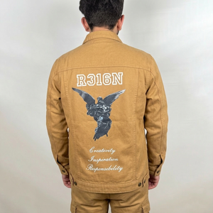 Veste en jean personnalisée en gros, respirante, tendance, style streetwear, service OEM, veste en jean unie teinte pour homme - Product Image 2